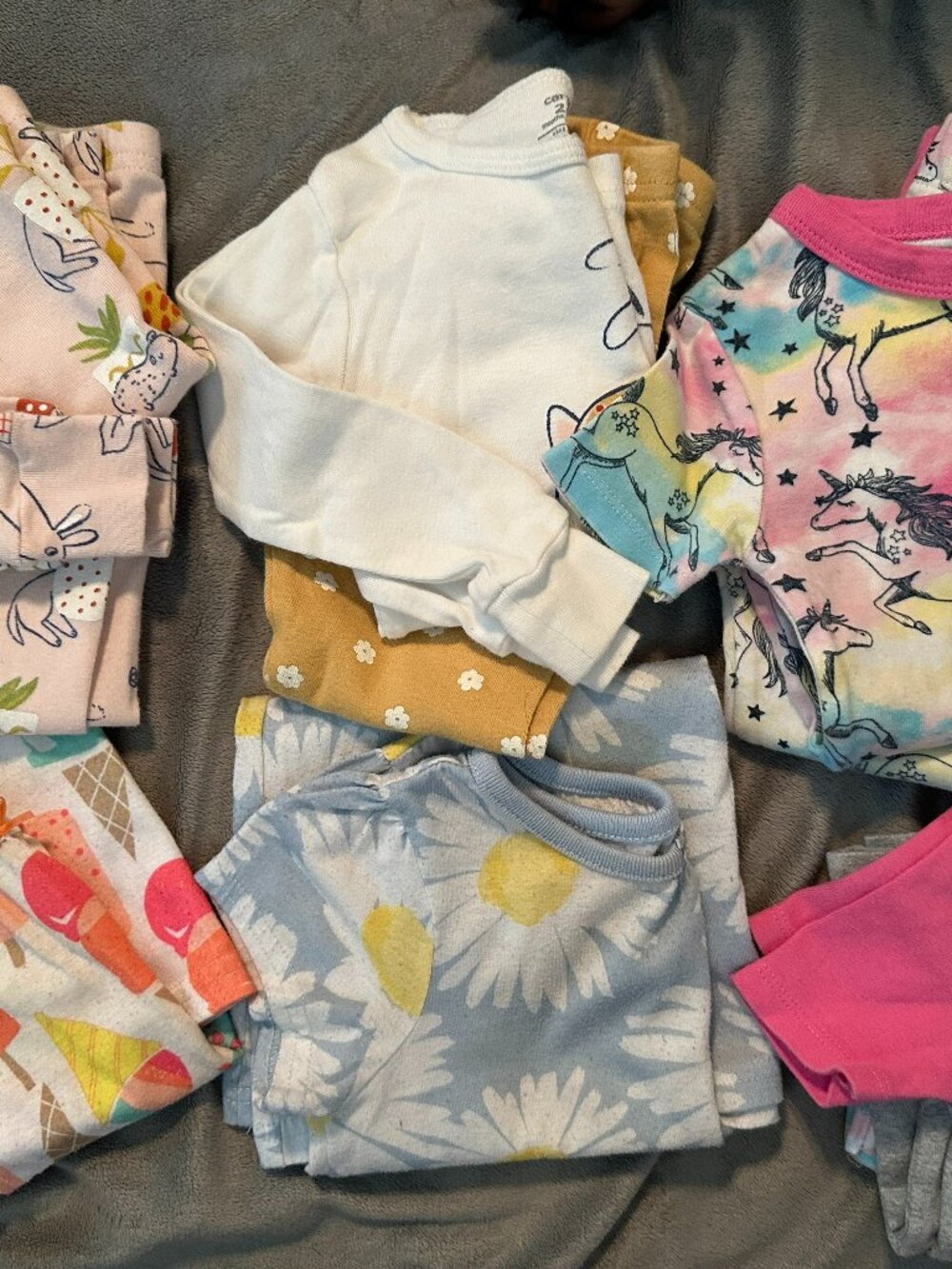 SIX PJ Sets - Toddler Girl - Nightgown, Long-sleeve, Short-sleeve